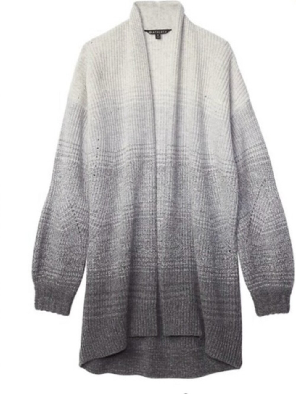 Athleta Lucca Cashmere Wool Ombré Cardigan Sweater Gray Size Small Oversized